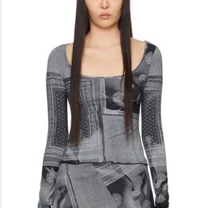 Miaou Black & White Graphic Top